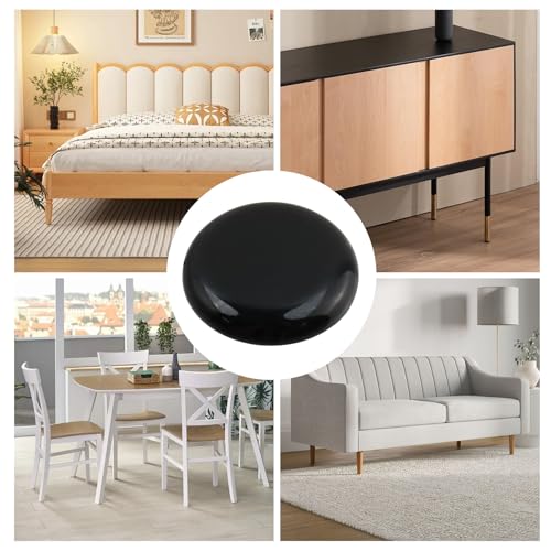 MY MIRONEY 24PCS Round Chair Sliders Black Self-Adhesive Furniture Slider Gliders PE Floor Protector Pads, 1-3/8 Inch - style: 1-3/8"; Black; 24PCS