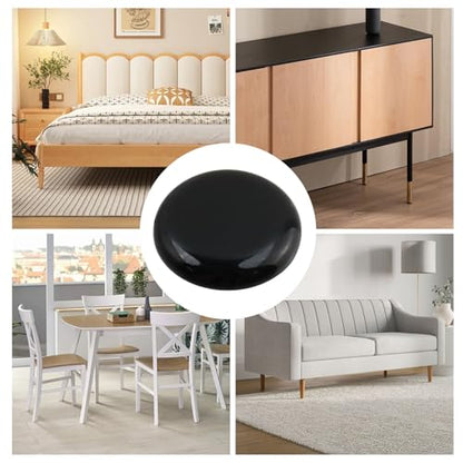 MY MIRONEY 24PCS Round Chair Sliders Black Self-Adhesive Furniture Slider Gliders PE Floor Protector Pads, 1-3/8 Inch - style: 1-3/8"; Black; 24PCS