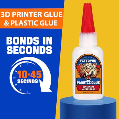 3D Printer Glue Super Plastic Glue 30 g, Super Glue for Plastic, Strong Fast Drying Clear Heavy Duty Waterproof Adhesive for Toys, Miniatures, Model, Acrylic, PVC, PLA, ABS,PETG,TPU - style: Plastic Glue & 3D Printer glue