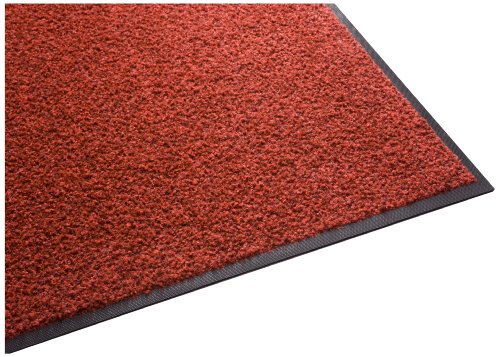 Guardian Platinum Series Indoor Wiper Floor Mat, Rubber with Nylon Carpet, 2'x4', Red - color: Red, size: 2' x 4' (Rectangular)