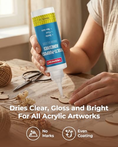 Multi-Purpose Adhesive 200ml Fast-Drying High-Bond Glue - Safe Non-Toxic for DIY Crafts, Home Repairs, Office & Hobby Projects (Works on Wood, Metal, Plastic)