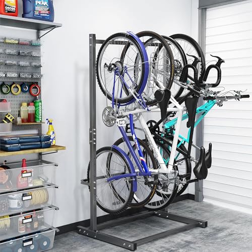Ultrawall Freestanding Bike Rack, Vertical Bike Storage Stand for Garage, Indoor Bicycle Organizer, Holds Up to 4 Bikes - style: Holds 4 Bikes