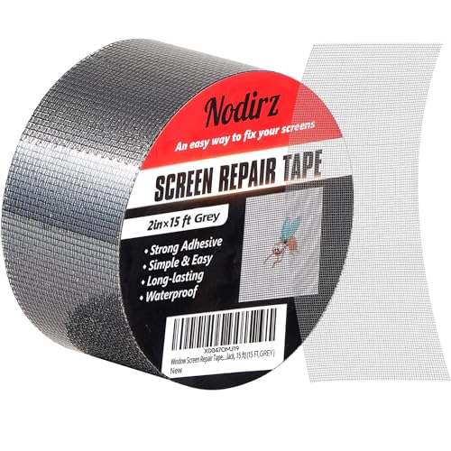Window Screen Repair Tape, 2 in X 15 FT(180IN) Screen Rrepair Kit for Windows or Doors, Strong Adhesive Screen Patch Repair Kit Mesh Repair (Grey, 15 FT) - color: Grey, size: 15 FT