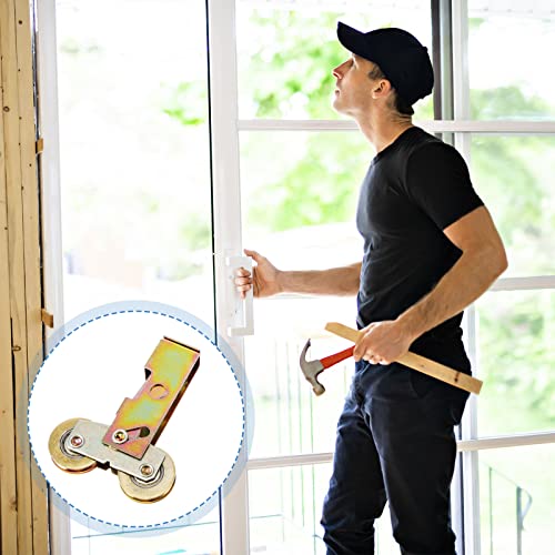 Moxweyeni 2 Pack Sliding Door Rollers Replacement - Tandem Roller Assembly Kit 1-1/4 Inch - Heavy Duty Adjustable Patio Door Wheels for Glass Doors & Screen Windows, 120kg Capacity