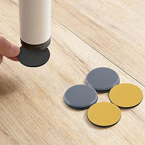Piutouyar 12Pcs 2" Teflon Furniture Glides Pads, Self Stick Furniture Sliders Kits for Carpet Tile Hardwood Ground Protector, Round (Pack of 2) - size: Round 2"Dia. (Pack of 2)