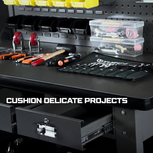 ONREVA Workbench Mat 24X72 Inches, EVA Work Mat, Protect Your Work Bench Top, Heavy Duty Pad for Tool Box Top, Table, Tool Station, Rolling Cabinet Cart Cover Liner Matt, 72"X24" 5mm Thick