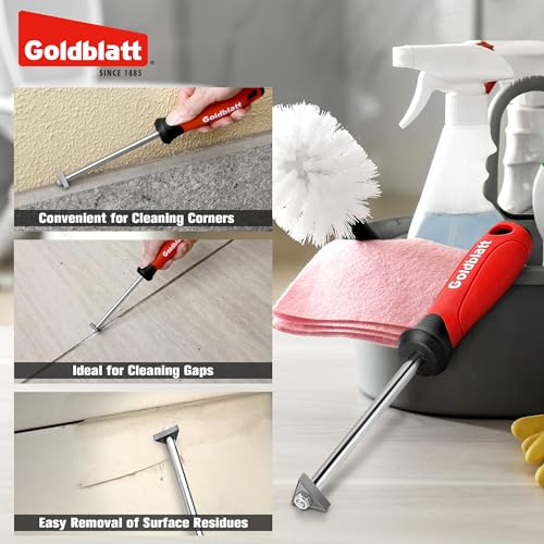 Goldblatt Grout Removal Tool with Replacement Carbide Tip - Professional Grout Cleaner, Caulking Remover, Scraper with Soft-Grip Handle, for Cleaning Floor Ceramic Tile Gaps, Tile Joints or Corners