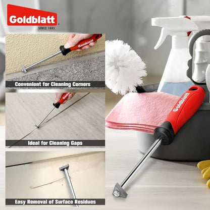 Goldblatt Grout Removal Tool with Replacement Carbide Tip - Professional Grout Cleaner, Caulking Remover, Scraper with Soft-Grip Handle, for Cleaning Floor Ceramic Tile Gaps, Tile Joints or Corners