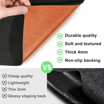 Golener Oil Spill Mat - Garage Floor Mat, Absorbent Oil Pad, Premium Maintenance Mat, Waterproof, Contain Liquid, Protect Floor from Spill & Stain, Reusable, Washable, Durable, 29”x36”, Black/Orange - size: 2'5" x 3' (Rectangular)