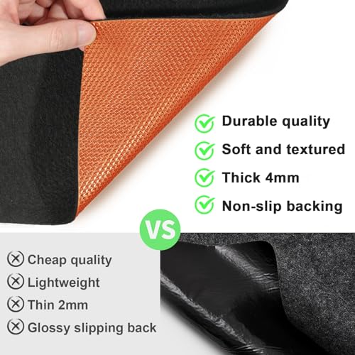 Golener Oil Spill Mat - Garage Floor Mat, Absorbent Oil Pad, Premium Maintenance Mat, Waterproof, Contain Liquid, Protect Floor from Spill & Stain, Reusable, Washable, Durable, 59”x72”, Black/Orange - size: 4'11" x 6' (Rectangular)