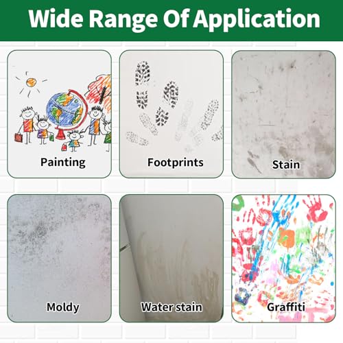 Portable Wall Paint Tool,Large Roller Brush Wall Repair Tool,Wall Repair Kit,Wall Roller Paint BrushSuitable for Repairing The Wall with Latex Paint,Water-Based(500g,White) - style: 1Pack