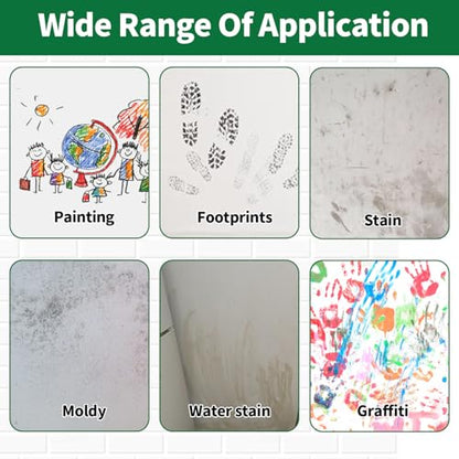Portable Wall Paint Tool,Large Roller Brush Wall Repair Tool,Wall Repair Kit,Wall Roller Paint BrushSuitable for Repairing The Wall with Latex Paint,Water-Based(500g,White) - style: 1Pack