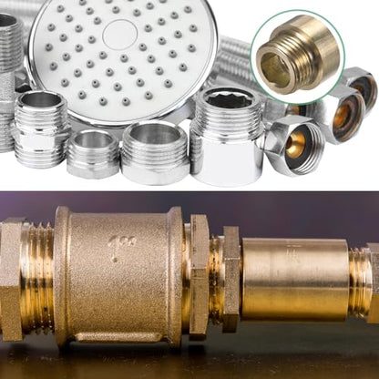 M METERXITY Shower Head Extension Arm, Brass G1/2 Male to Female Extension Pipe Fitting Adapter with PTFE Thread Seal Tape for Shower/Faucet, Pipe Plumbing Coupler 0.79"/20mm 3-Pack - size: 0.79"/20mm