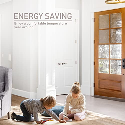 KAKICLAY 42" Weighted Draft Stopper for Bottom of Doors and Windows, Heavy Duty Sound Proof Door Draft Guard Door Soundproofing Under Door Noise/Air/Wind Blocker, 2.4Lbs - size: 42"