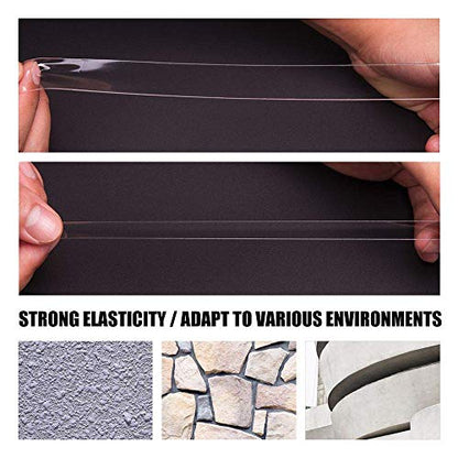 Kaisiking 15mm x 25M Wide Clear Double Sided Tape Two Sided Adhesive Tape Transparent Weatherproof Yards Outdoor Ultra Strength Industrial Mounting Tape - size: 1pcs (15mm)