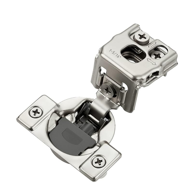 HOME EDIT 2 Pack 1 Pair 1-5/16 inch Overlay Soft Close Cabinet Hinges for Kitchen, Stainless Steel Three-Way Adjustable, Concealed Self-Closing Door Hinges - size: 1-5/16 inch Overlay