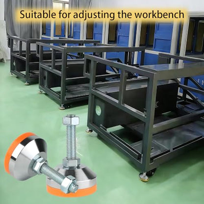 Heavy Duty Leveling feet,Machine Leveling feet 2.36" Dia Base, Leveling feet M12 Thread, 1300 Lb Capacity,Capacity for Workbench, Machine, Cabinet, More(D60xM12xH50,4 Pack,Orange) - size: D60xM12xH50,4 Pack