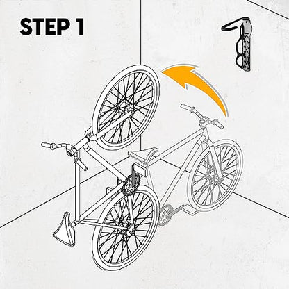 BikeHand Bike Wall Hanger - Heavy Duty Vertical Bicycle Wall Hook Mount Holder Rack for Garage Shed Indoor Storage - Fits MTB & Road Bikes - 3 Pack - size: PACK 3