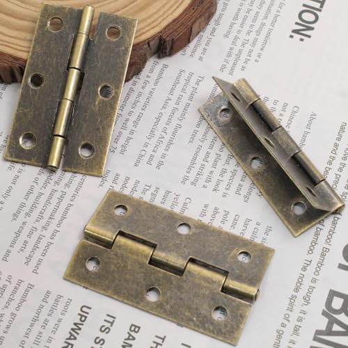 Murtenze 6 Pack 2.5 Inch Door Hinge, Antique Bronze Butt Hinges with Mounting Screws - color: Antique Bronze, size: 2.5 Inch - 6PCS