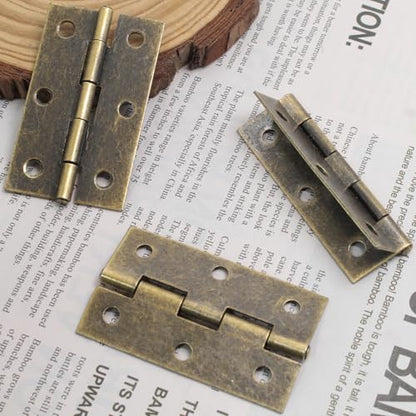 Murtenze 6 Pack 2.5 Inch Door Hinge, Antique Bronze Butt Hinges with Mounting Screws - color: Antique Bronze, size: 2.5 Inch - 6PCS
