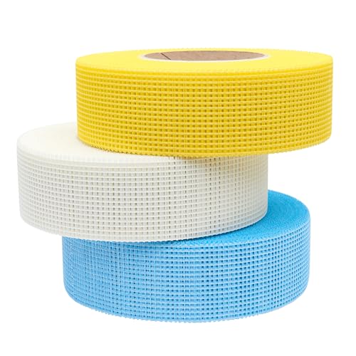 TOOLPRO Self- Adhesive Fiberglass Mesh Drywall Tape for Sealing Drywall Joints. (1, Blue) - color: Blue