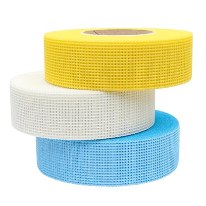 TOOLPRO Self- Adhesive Fiberglass Mesh Drywall Tape for Sealing Drywall Joints. (1, Blue) - color: Blue