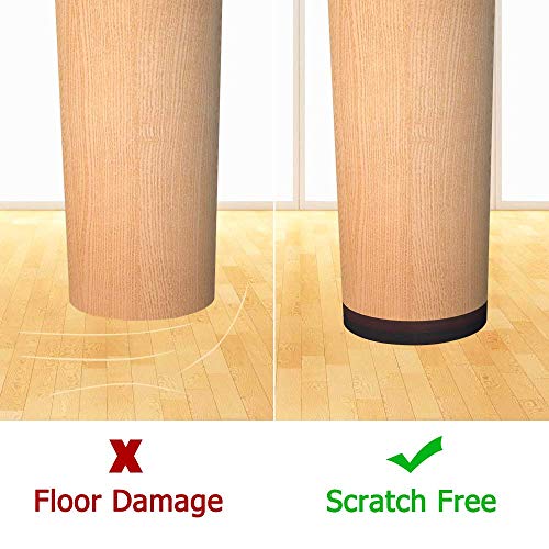 Yelanon Non Slip Furniture Pads - 16 pcs 3" Round Felt & EVA Furniture Grippers, Dark Brown & Black, Self Adhesive Rubber Feet for Hardwood, Laminate, Tile, Vinyl, Cork Floors - size: 16pcs 3" Round
