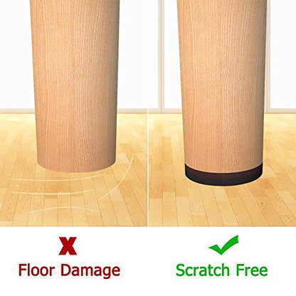 Yelanon Non Slip Furniture Pads - 16 pcs 3" Round Felt & EVA Furniture Grippers, Dark Brown & Black, Self Adhesive Rubber Feet for Hardwood, Laminate, Tile, Vinyl, Cork Floors - size: 16pcs 3" Round