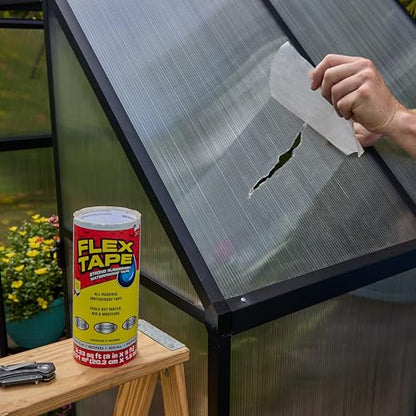 Flex Tape, Original Thick Flexible Rubberized Waterproof Tape - Seal and Patch Leaks, Works Underwater, Indoor Outdoor - Home RV Roof Plumbing and Pool Repairs, Clear, 8 in x 5 ft, Pack of 1 - size: 8" x 5' (Pack of 1)