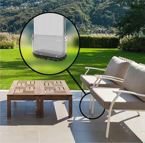 Slipstick GorillaOutdoor Berber Furniture Feet Pads with Clear Sleeve Sock (16 Pack) Weatherproof Outdoor Furniture Sliders for Medium Rectangular Legs - size: Rectangular Medium x 16