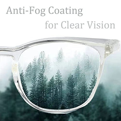 Safety Glasses for Men Women, Anti Fog Safety Goggles Comfortable Blue Light Blocking UV Protective Adult Nurse - color: Clear 1pack