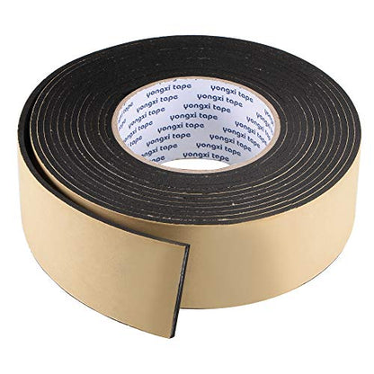 uxcell Sealing Foam Tape 15mm Wide 3mm Thick 5m/16.4ft Long, EVA Self Adhesive Weather Strip for Window Door Insulation - size: 15mmx3mmx5m