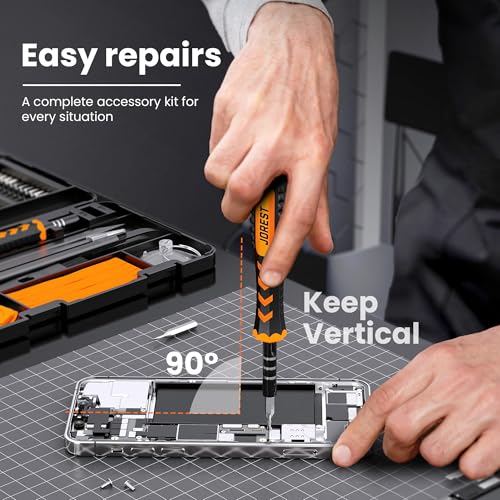 JOREST 59Pcs Small Precision Screwdriver Set with Torx T5, T6, T8, Mini Repair Tool Kit for Macbook, Computer, Laptop, iPhone, PS4 PS5, Xbox, Switch, Eyeglasses, Watch, PC, Ring Doorbell, Electronic - style: 59 in 1 CRV