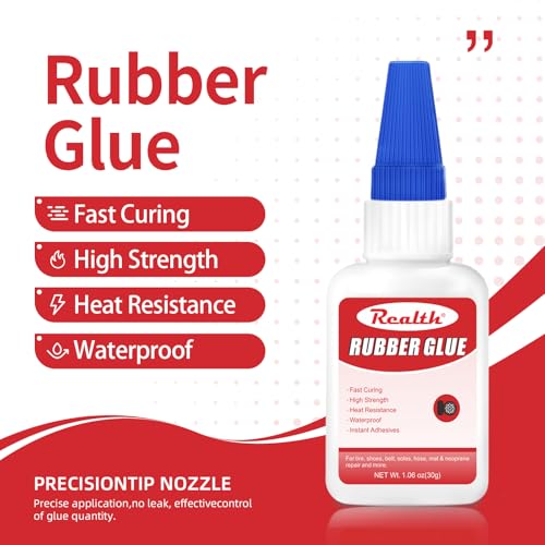 Rubber Glue 30g – Strong, Waterproof & Heat-Resistant Adhesive for Rubber, Fast-Drying, Flexible & Non-Toxic – Perfect for DIY & Headphones Repairs, Rc Car Tire - size: 30g, style: Rubber Glue