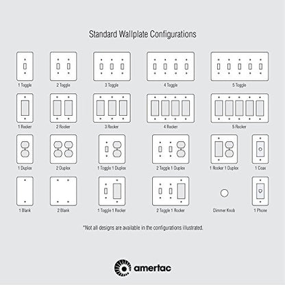 Amerelle Steps Single Toggle Cast Metal Wallplate in Rustic Brass - color: Rustic Brass, size: 1 Toggle