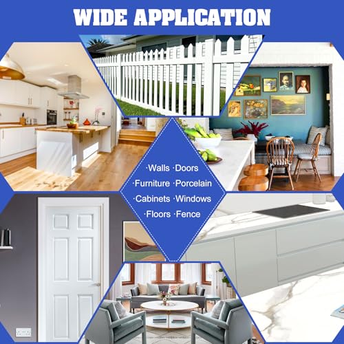 White Touch Up Paint - 7oz Upgraded Matte and Gloss Multi Surface Touch Up Paint Pen for Repairing Scratches, Chips, Cracks on Tubs, Tiles, Enamel, Wood - Tile Paint for Walls, Doors, Furniture