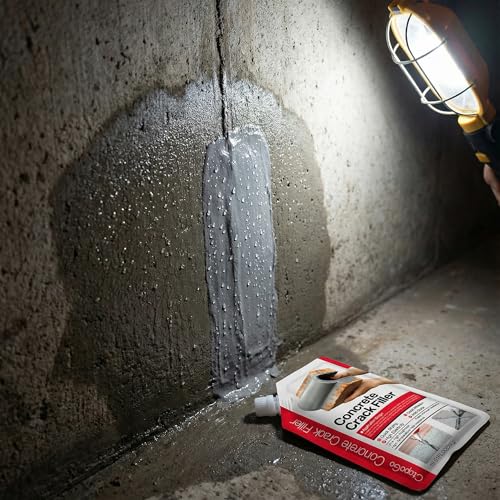 Concrete Crack Filler 4-Pack 4.4LB Grey, Self-Leveling High Elasticity Cement Sealant, Waterproof Repair Caulk for Driveway, Patio, Sidewalk, Garage, Basement– Professional-Grade Durability - style: 4 Pack/ 4.4LB