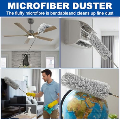 AURUZA Cleaning Duster for Cleaning Retractable Gap Dust Cleaner Cleaning Tools,3PCS Duster Kits - size: 3 Pcs Duster Kits