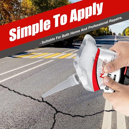 Asphalt Crack Filler,Concrete Crack Sealant,Asphalt Self-Leveling Cement Filler for Driveways, Walls, Patios, Garage Floors – Quick-Dry, Strong Bond(2 PCS) - style: 2 Pcs,2.22LB