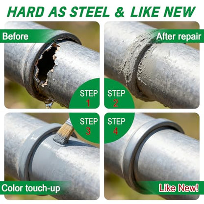 Heavy Duty Metal Glue, Waterproof Epoxy Casting Adhesive, Strongest Welding and Liquid Fillers for Metals Steel Iron Aluminum Plastics Ceramics Cement (Metal Glue 1 Pack)