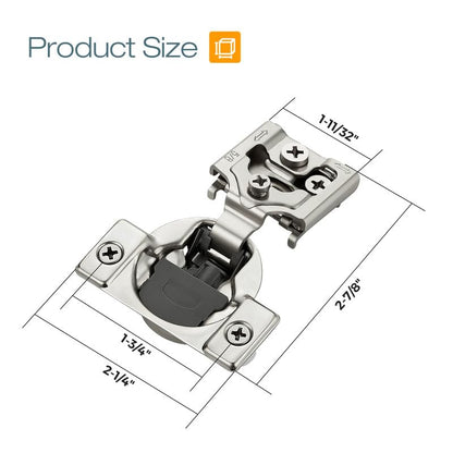 HOME EDIT 2 Pack 1 Pair 5/8 inch Overlay Soft Close Cabinet Hinges for Kitchen, Stainless Steel Three-Way Adjustable, Concealed Self-Closing Door Hinges - size: 5/8 inch Overlay