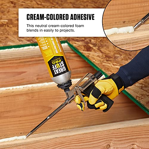 Great Stuff 343087 PRO 26.5-Ounce Construction Adhesive, Each, Cream, 26.5 Ounce - size: Each, style: Construction Adhesive