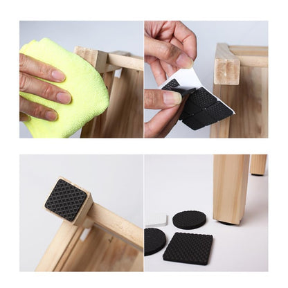 Garneck 48pcs Non Slip Furniture Pads Felt Furniture Sliders for Carpet Floor Protector Pads for Chairs Tables Self-Adhesive