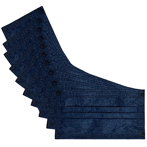 Blue Denim Disposable Safety Mask 3 Layer Protection Face Mask for Adults 50 pcs - color: Blue Denim