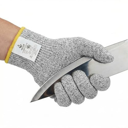 ASG Premium ANSI A5 Cut Resistant Gloves, Food Grade HPPE, Mandoline & Oyster Shucking, Kitchen Safety Gloves for Chefs - size: X-Large