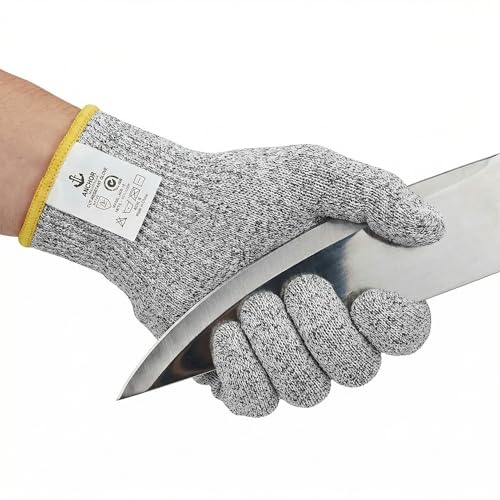 ASG Premium ANSI A5 Cut Resistant Gloves, Food Grade HPPE, Mandoline & Oyster Shucking, Kitchen Safety Gloves for Chefs - size: X-Large
