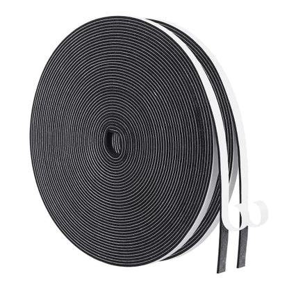 MAGZO Weather Stripping Door Seal,1/4 Inch Wide X 1/16 Inch Thick Adhesive Foam Tape Soundproof Weatherstripping for Windows, 2 Rolls Total 65FT Black - size: 1/4in * 1/16in * 65FT