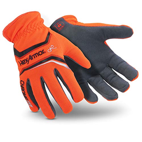 HexArmor Cut and Puncture Resistant Synthetic Leather Palm Work Gloves | Chrome SLT ® Series 4072 | Small - color: 4072, size: Small