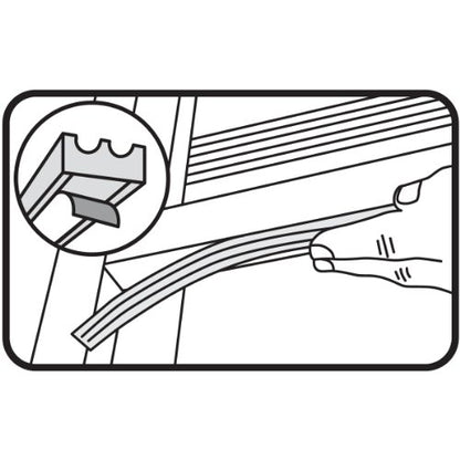 All Weather EPDM Rubber Weatherseal for Gaps 1/16-Inch to 1/8-Inch, White - MD Building Products 02618 (Pack of 2) - color: White, size: 1/8 in. x 3/8 in. (Pack of 2)