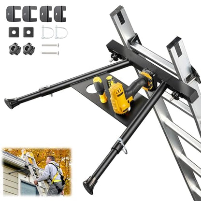 Ladder Stabilizer, Extension Ladder Stabilizer Adjustable Leg 22-29.5" Withstands 300 Lbs Weight Rating, Aviation Aluminium Ladder Stabilizers for Roof